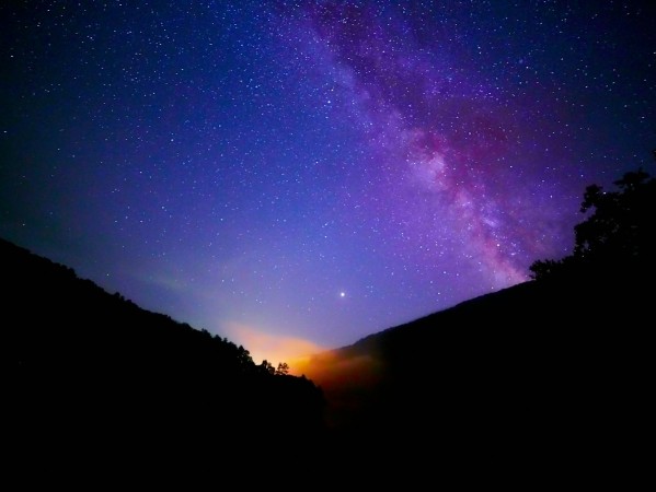 那天晚上，我数了数银河系里的五颗星星